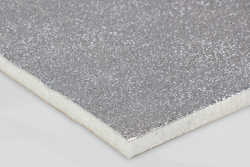 Ausschnitt einer Glasfasermatte soni 1116 ALG mit ALuminiumoberfläche