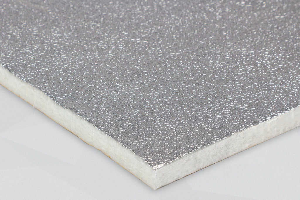 Ausschnitt einer Glasfasermatte soni 1116 ALG mit ALuminiumoberfläche